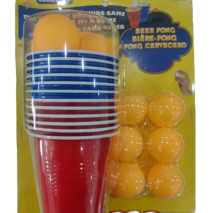 BEER PONG Set 12 glasses-12 Ping-Pong Balls