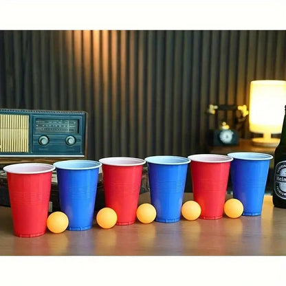 BEER PONG Set 12 glasses-12 Ping-Pong Balls