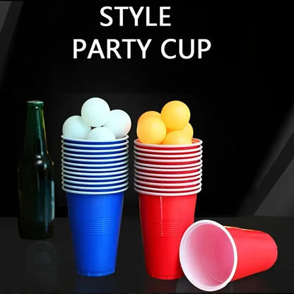 BEER PONG Set 12 glasses-12 Ping-Pong Balls